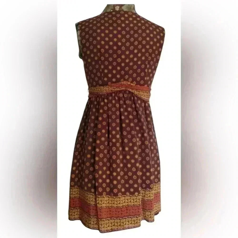 Anna Sui 100% silk wrap dress size xs - Picture 3 of 10